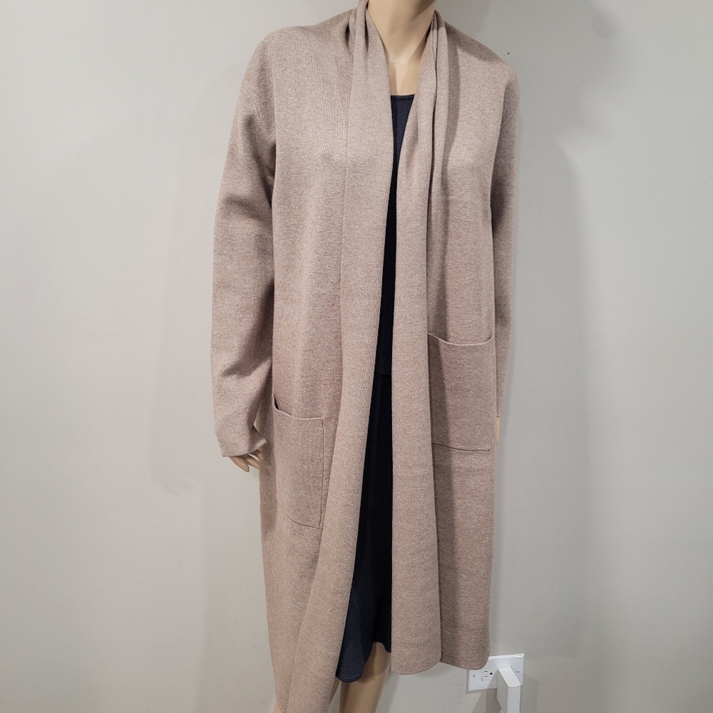 $368 Maxsport beige camel duster cardigan